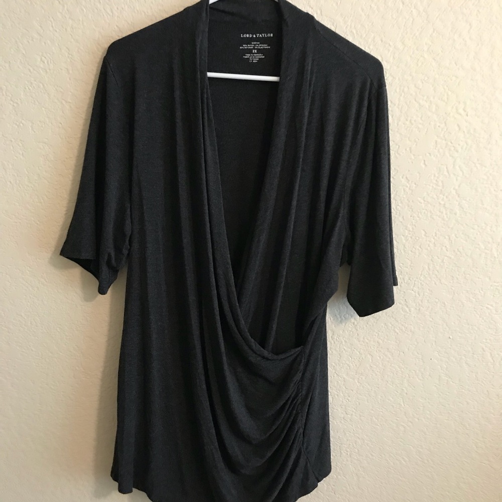 Slimming and Flattering Faux Wrap Top